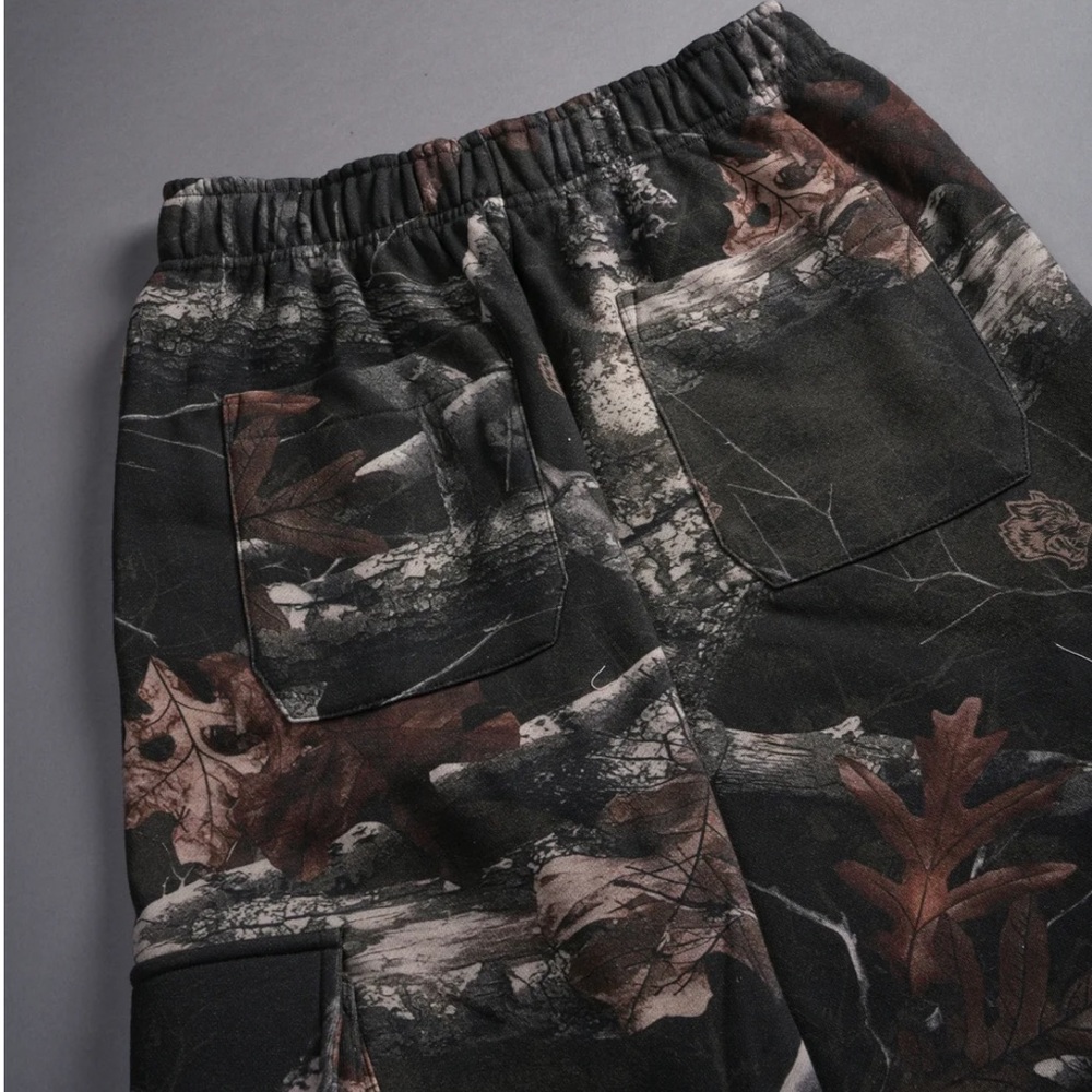 DARC SPORT WOLVES DURST CARGO SWEATS IN DARC BROWN WOODLAND CAMO - Picture 8 of 10